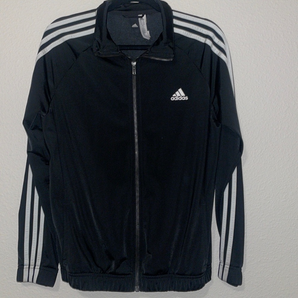Adidas striped jacket size large
